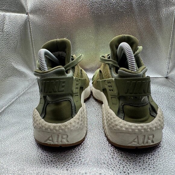 Size 8.5 Nike Air Huarache Run Premium Palm Green Womens Sneakers 683818-300 - Picture 9 of 10
